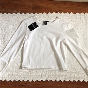 Brand new forever 21 white crop top